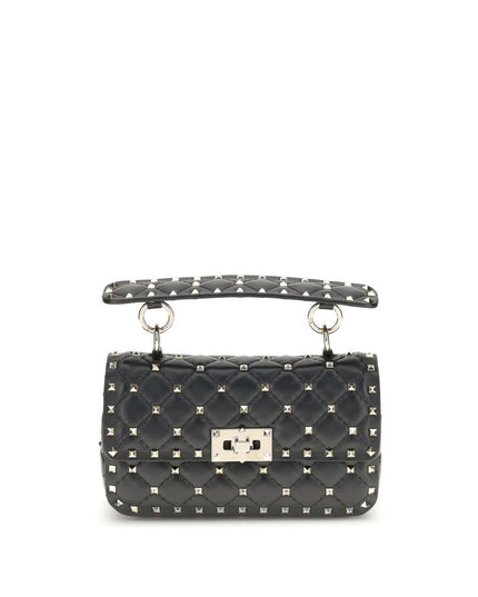 Valentino Garavani Black Calf Leather Bos Taurus Handbag