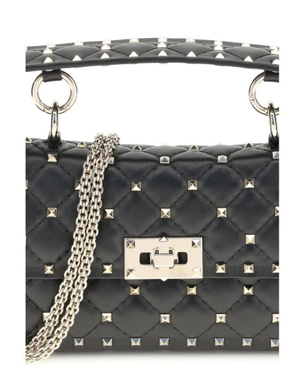 Valentino Garavani Black Calf Leather Bos Taurus Handbag