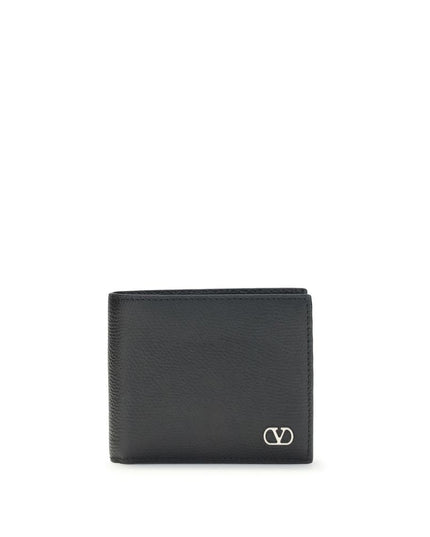 Valentino Garavani Black Calf Leather Bos Taurus Wallet