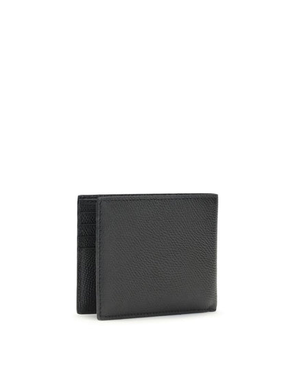 Valentino Garavani Black Calf Leather Bos Taurus Wallet
