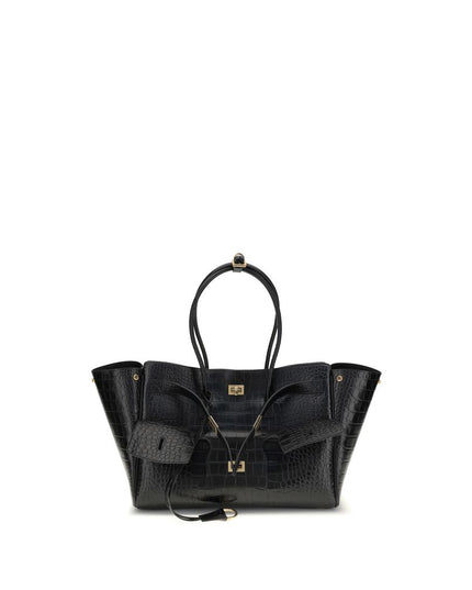 Balenciaga Black Calf Leather Bos Taurus Shoulder Bag