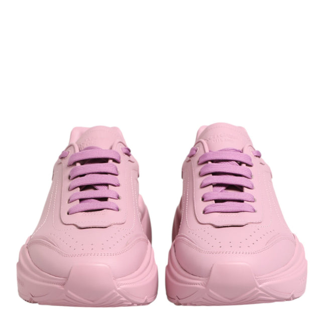 Dolce & Gabbana Pink Leather Daymaster Low Top Sneakers Shoes