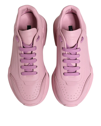 Dolce & Gabbana Pink Leather Daymaster Low Top Sneakers Shoes