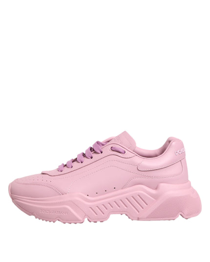 Dolce & Gabbana Pink Leather Daymaster Low Top Sneakers Shoes