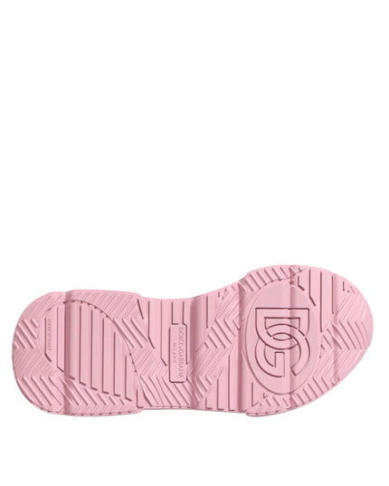 Dolce & Gabbana Pink Leather Daymaster Low Top Sneakers Shoes