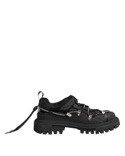 Dolce & Gabbana Black Low Top Lace Up Trekking Sneakers Shoes