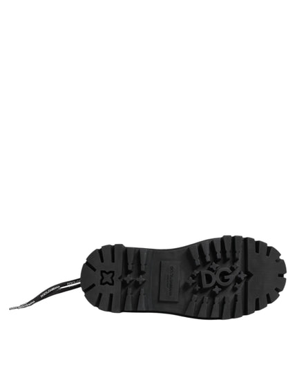 Dolce & Gabbana Black Low Top Lace Up Trekking Sneakers Shoes