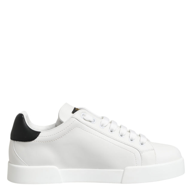 Dolce & Gabbana White Crown Patch Portofino Men Sneakers Shoes