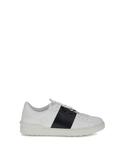 Valentino Garavani White Calf Leather Bos Taurus Low Top Sneakers