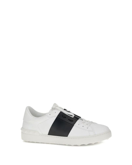 Valentino Garavani White Calf Leather Bos Taurus Low Top Sneakers