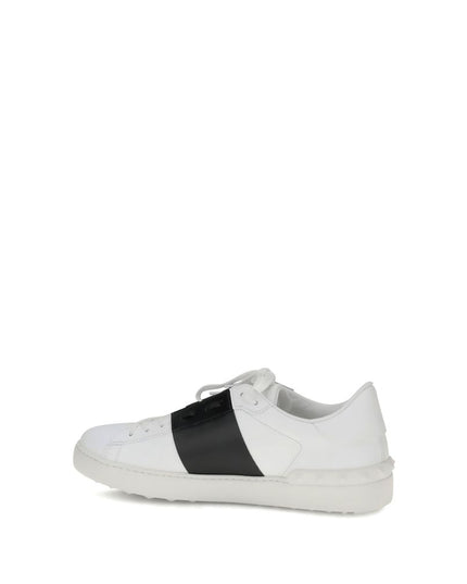 Valentino Garavani White Calf Leather Bos Taurus Low Top Sneakers
