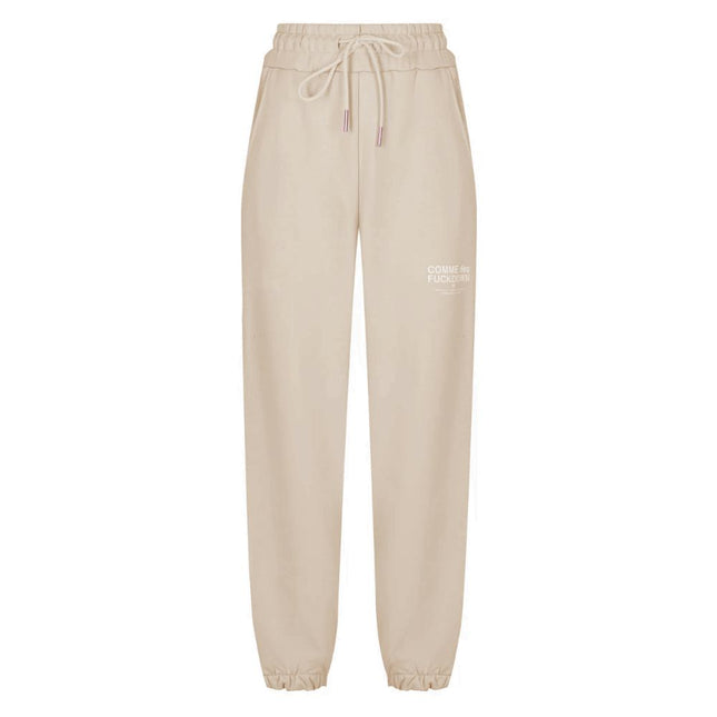 Comme Des Fuckdown Beige Cotton Women Sweatpant