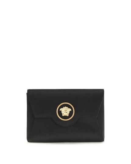 Versace Black Calf Leather Bos Taurus Shoulder Bag