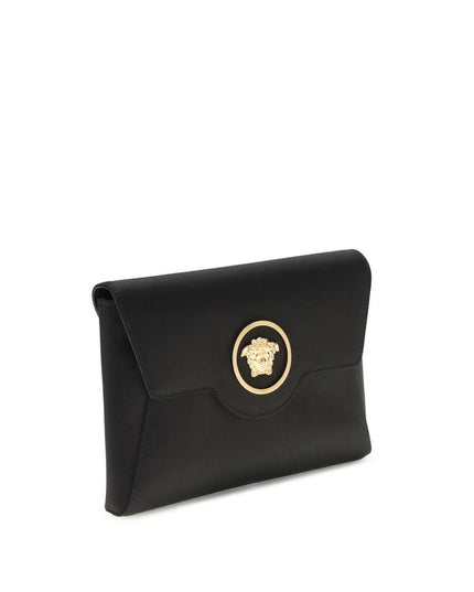 Versace Black Calf Leather Bos Taurus Shoulder Bag