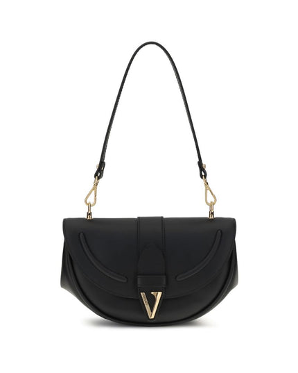 Versace Black Calf Leather Bos Taurus Shoulder Bag