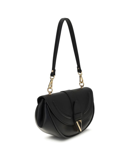 Versace Black Calf Leather Bos Taurus Shoulder Bag