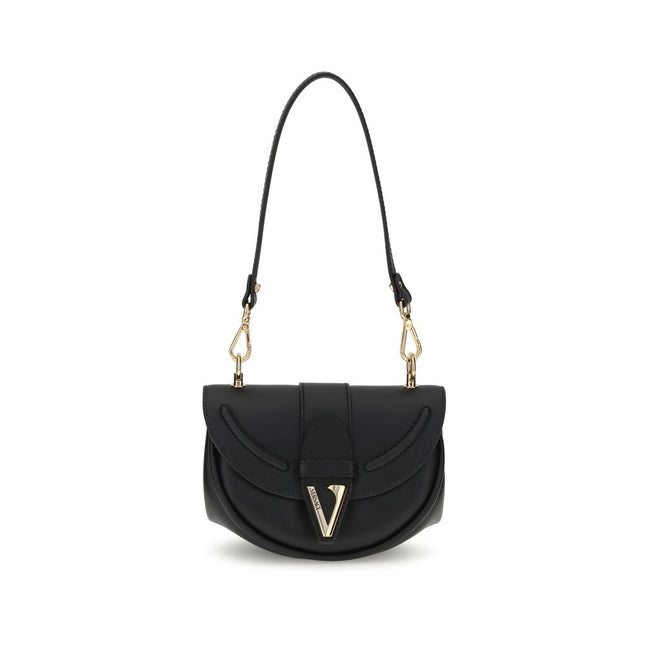Versace Black Calf Leather Bos Taurus Shoulder Bag