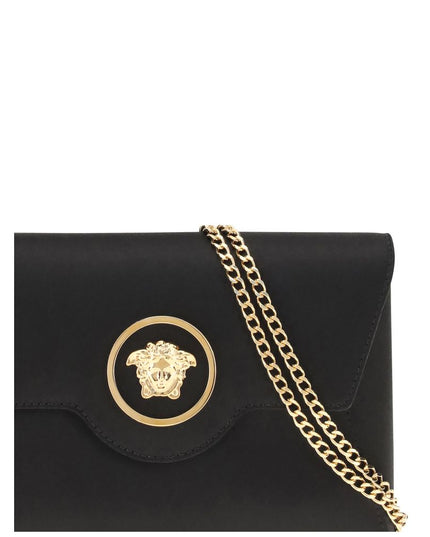 Versace Black Calf Leather Bos Taurus Shoulder Bag