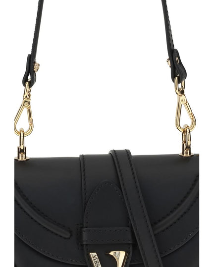 Versace Black Calf Leather Bos Taurus Shoulder Bag