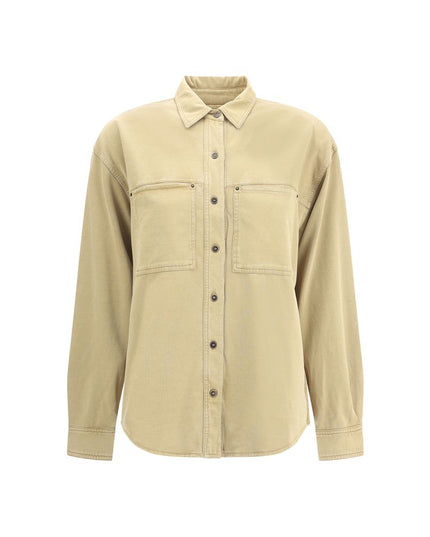Marant Etoile Beige Cotton Dress Shirt