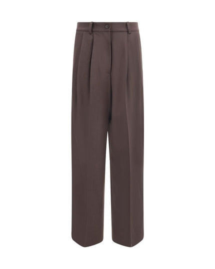 P.A.R.O.S.H. Brown Fleece Wool Dress Pants