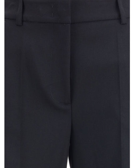 P.A.R.O.S.H. Black Fleece Wool Casual Pants