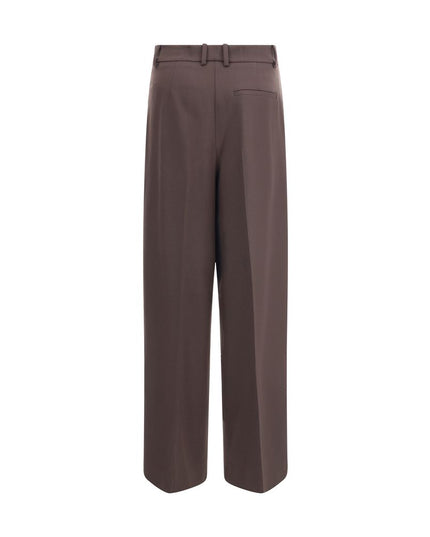 P.A.R.O.S.H. Brown Fleece Wool Dress Pants