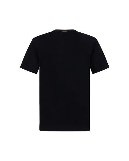 ZEGNA Black Cotton T-Shirt