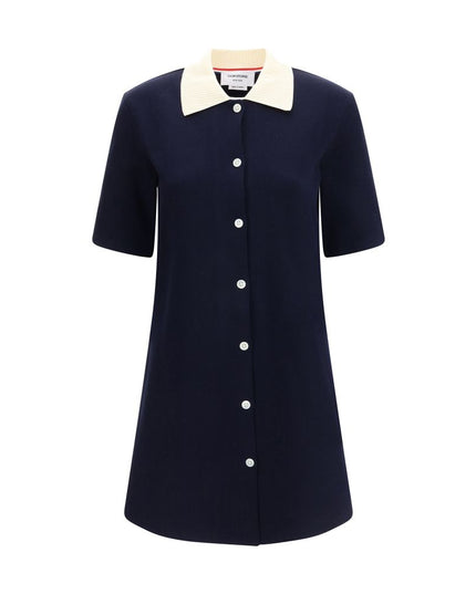Thom Browne Blue Cotton Casual Dress