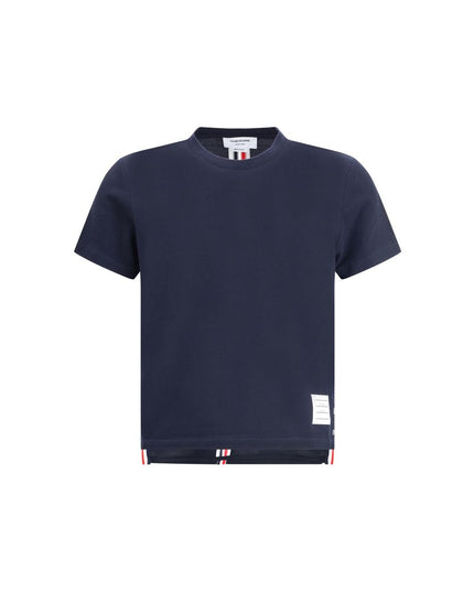 Thom Browne Blue Cotton T-Shirt