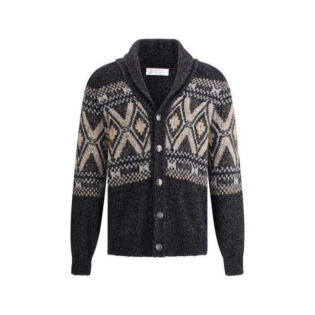 Brunello Cucinelli Black Fleece Wool Sweatshirt