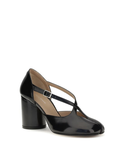 Margiela Black Calf Leather Bos Taurus High Heel Pumps