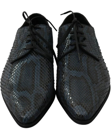 Dolce & Gabbana Blue Python Leather Snakeskin Shoes