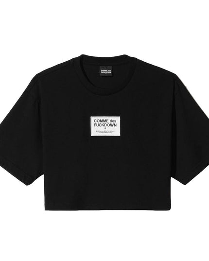 Comme Des Fuckdown Black Cotton Women T-Shirt