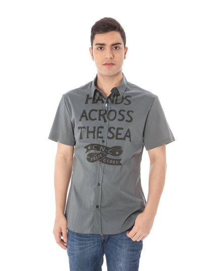 Costume National Gray Cotton Shirt