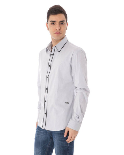 Costume National Blue Cotton Shirt