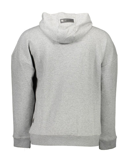Plein Sport Gray Cotton Men's Hooded Sweater