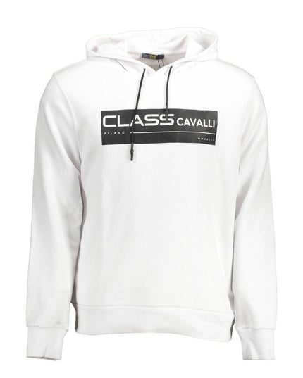 Cavalli Class White Cotton Men's Sweater