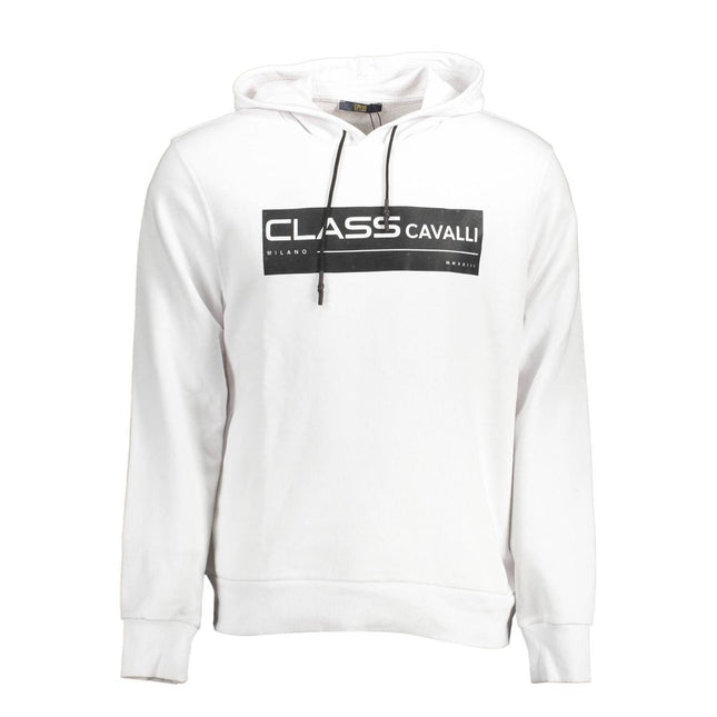 Cavalli Class White Cotton Men's Sweater