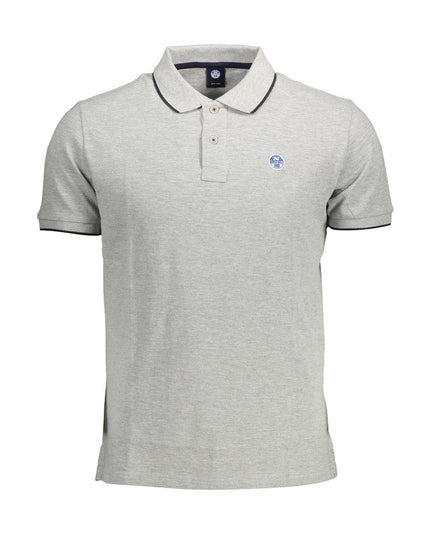 North Sails Gray Cotton Polo Shirt