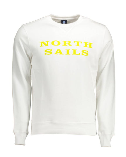 North Sails White Cotton Men Sweater