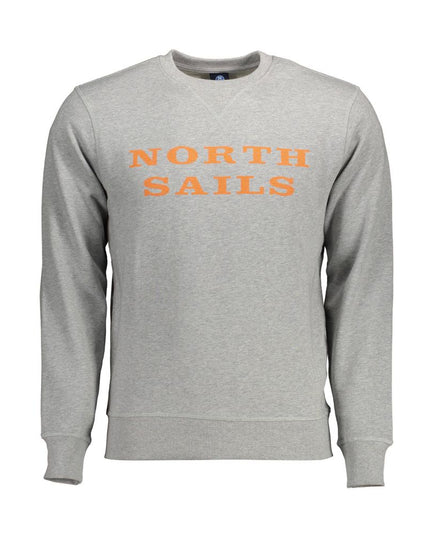 North Sails Gray Cotton Men Sweater