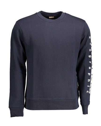 Napapijri Blue Cotton Men Sweater