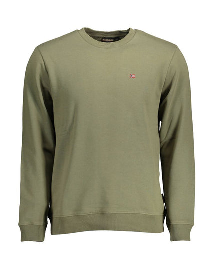 Napapijri Green Cotton Men Sweater