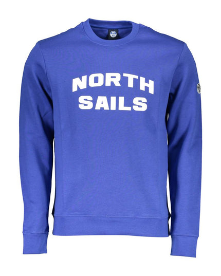 North Sails Blue Cotton Men Sweater