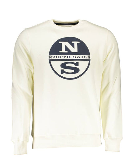North Sails White Cotton Men Sweater