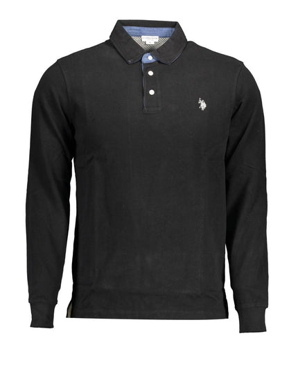 U.S. POLO ASSN. Black Cotton Polo Shirt