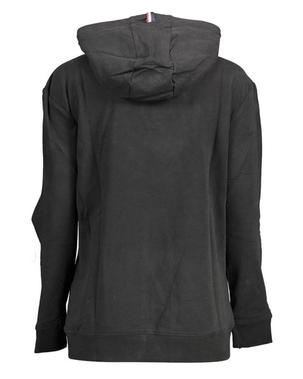 U.S. POLO ASSN. Black Cotton Women Sweater With Contrasting Details