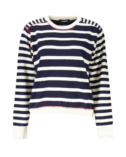 Desigual Blue Cotton Sweater