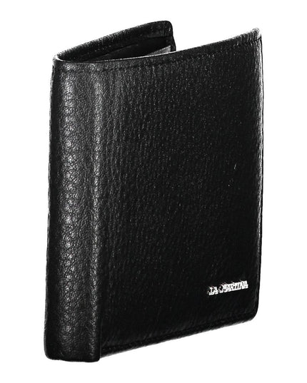 La Martina Black Leather Wallet